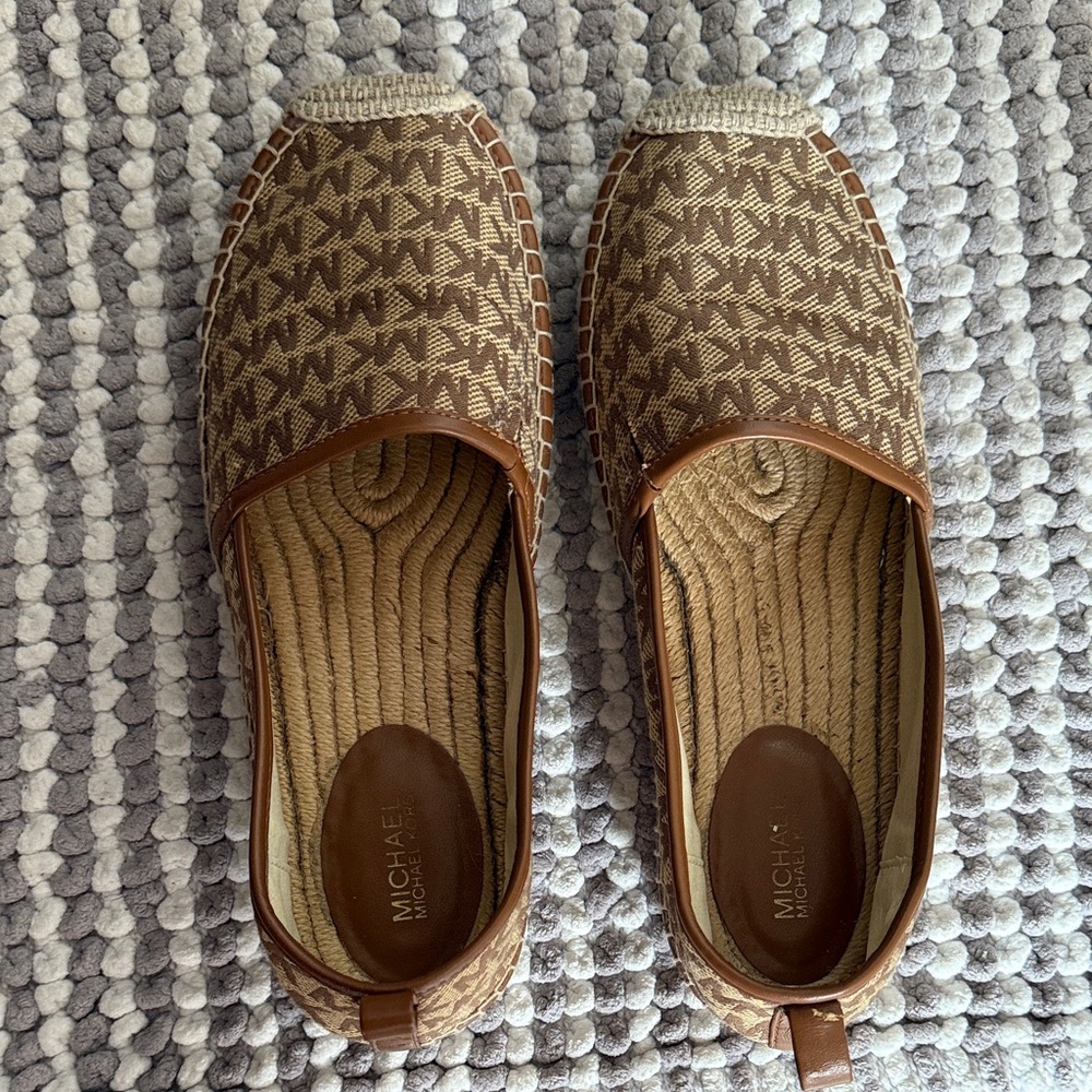 Michael Kors Tan and Cream Espadrilles